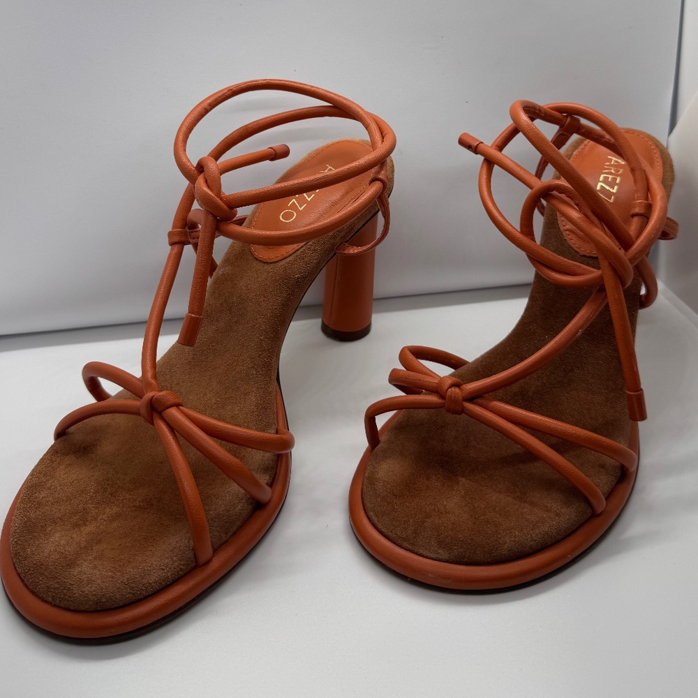 Arezzo Women’s Shoes Suede Orange Size EUR 39 High Heels Sz6B AS IS